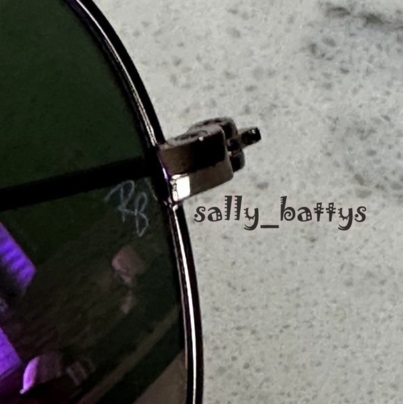 RayBan (Store Display) Aviator Reflective Purple Lenses RB3025 Mirror - Picture 12 of 17